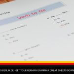 Get Your German Grammar Cheat Sheets Download Here Now!